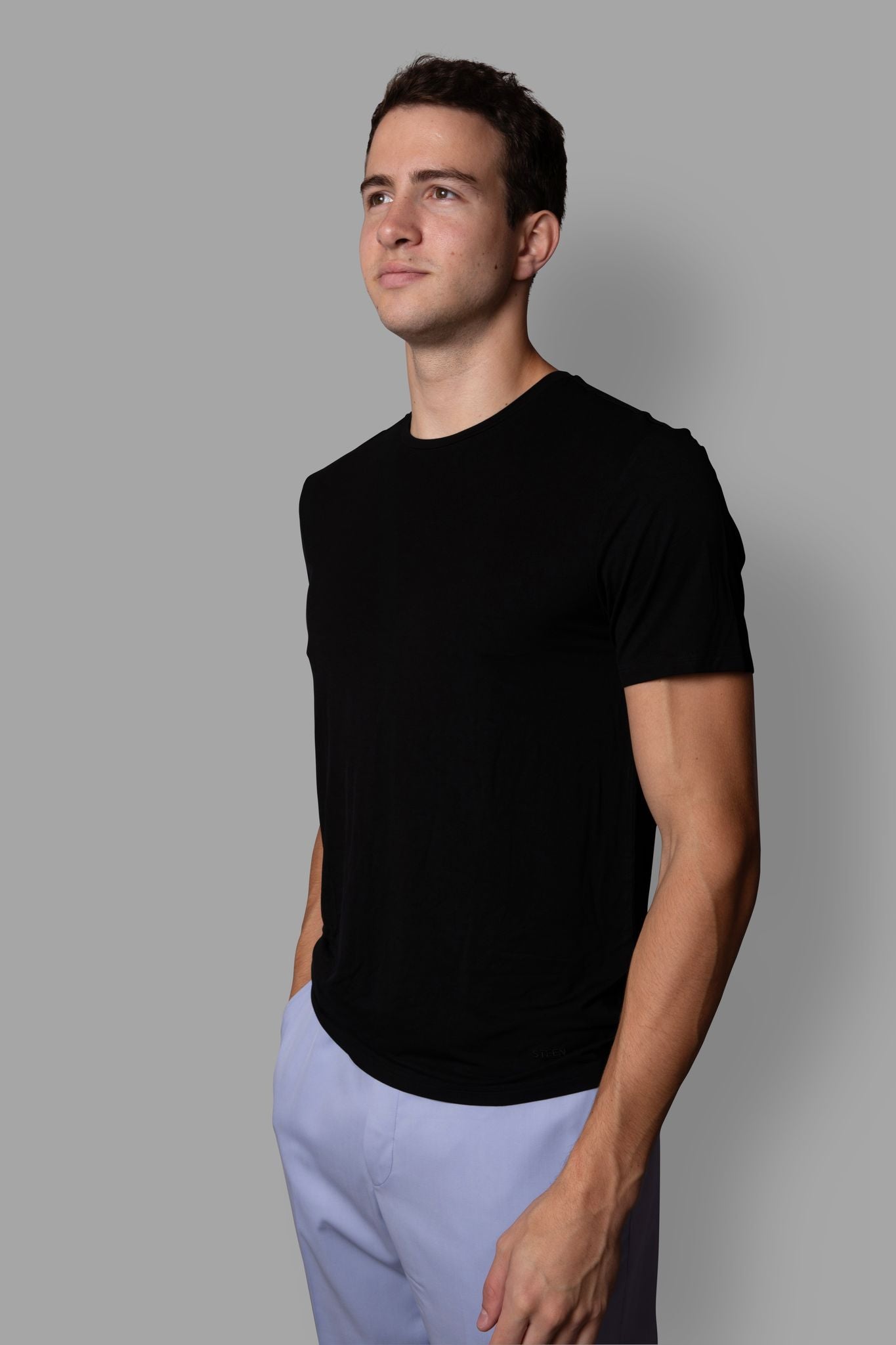 STEEN | Men's Black Bamboo T-Shirt
