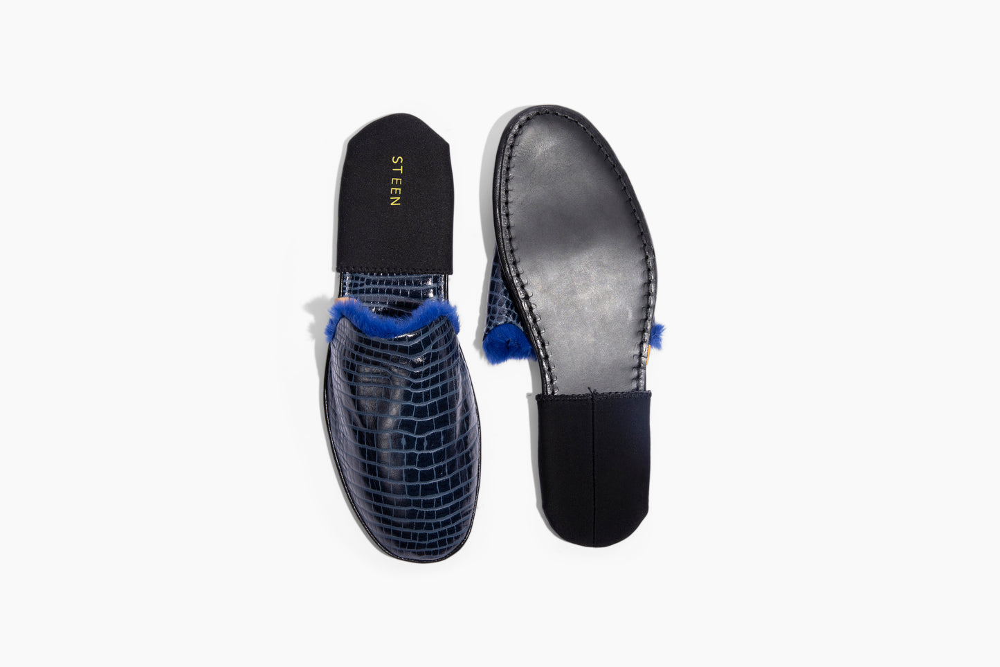 STEEN | luxury leather foldable travel slipper mens fashion