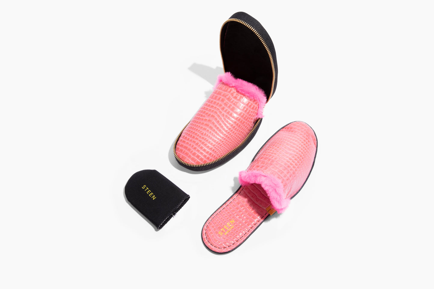 STEEN | luxury leather foldable travel slipper women's fashion