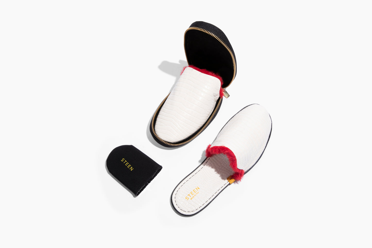 STEEN | luxury leather foldable travel slipper women's fashion