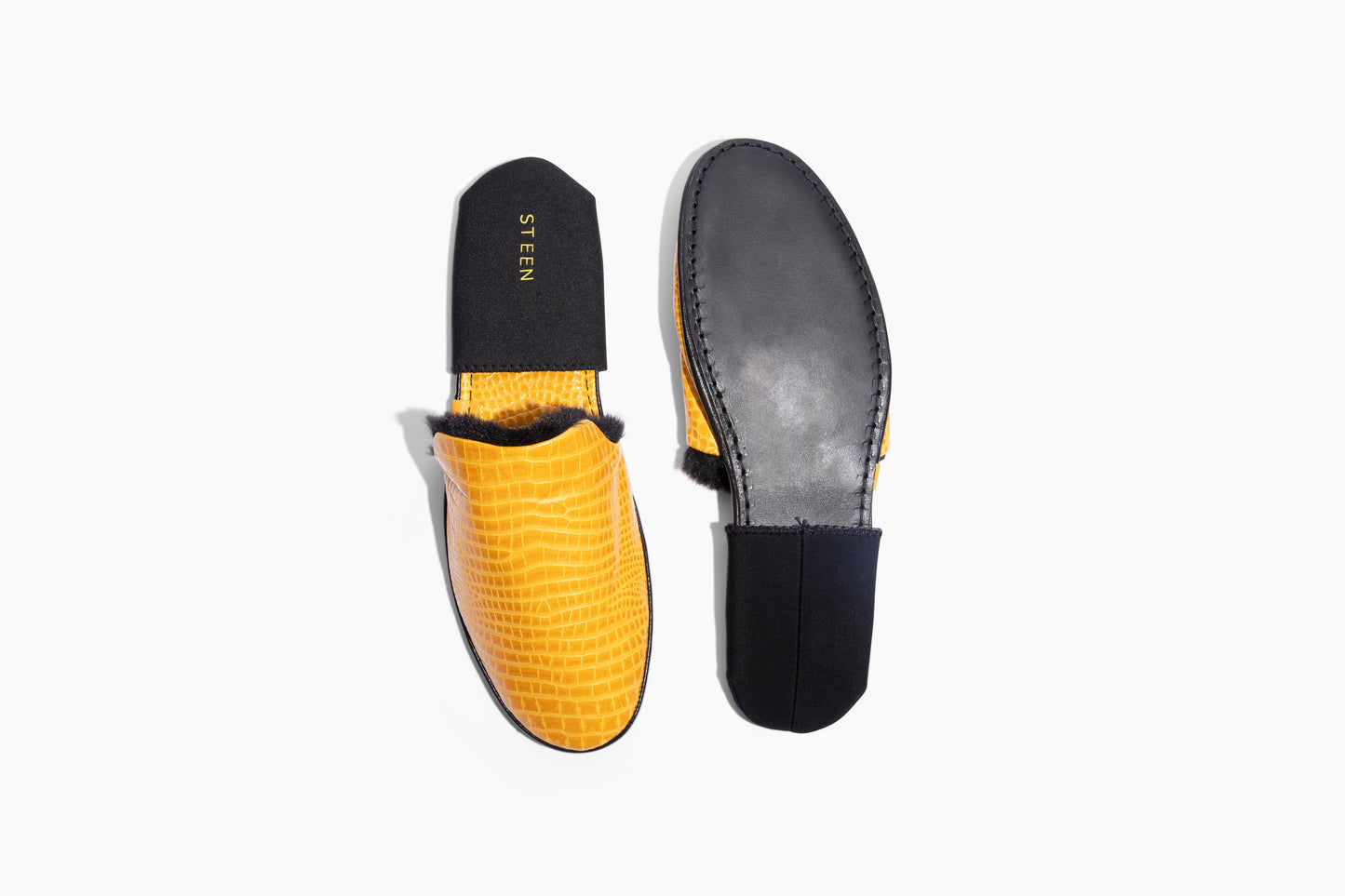 STEEN | luxury travel leather foldable slipper men's fashion