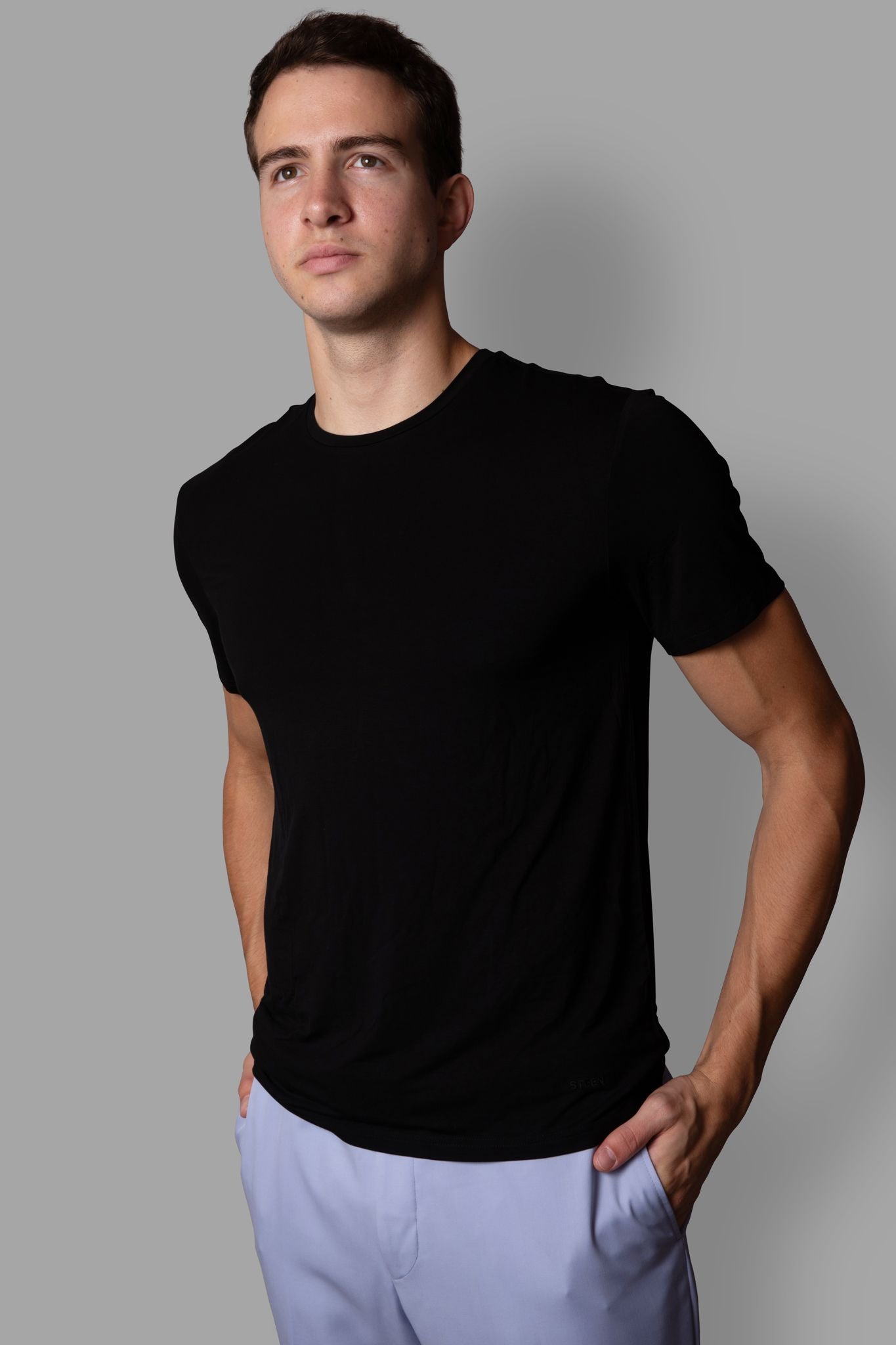 STEEN | Men's Black Bamboo T-Shirt