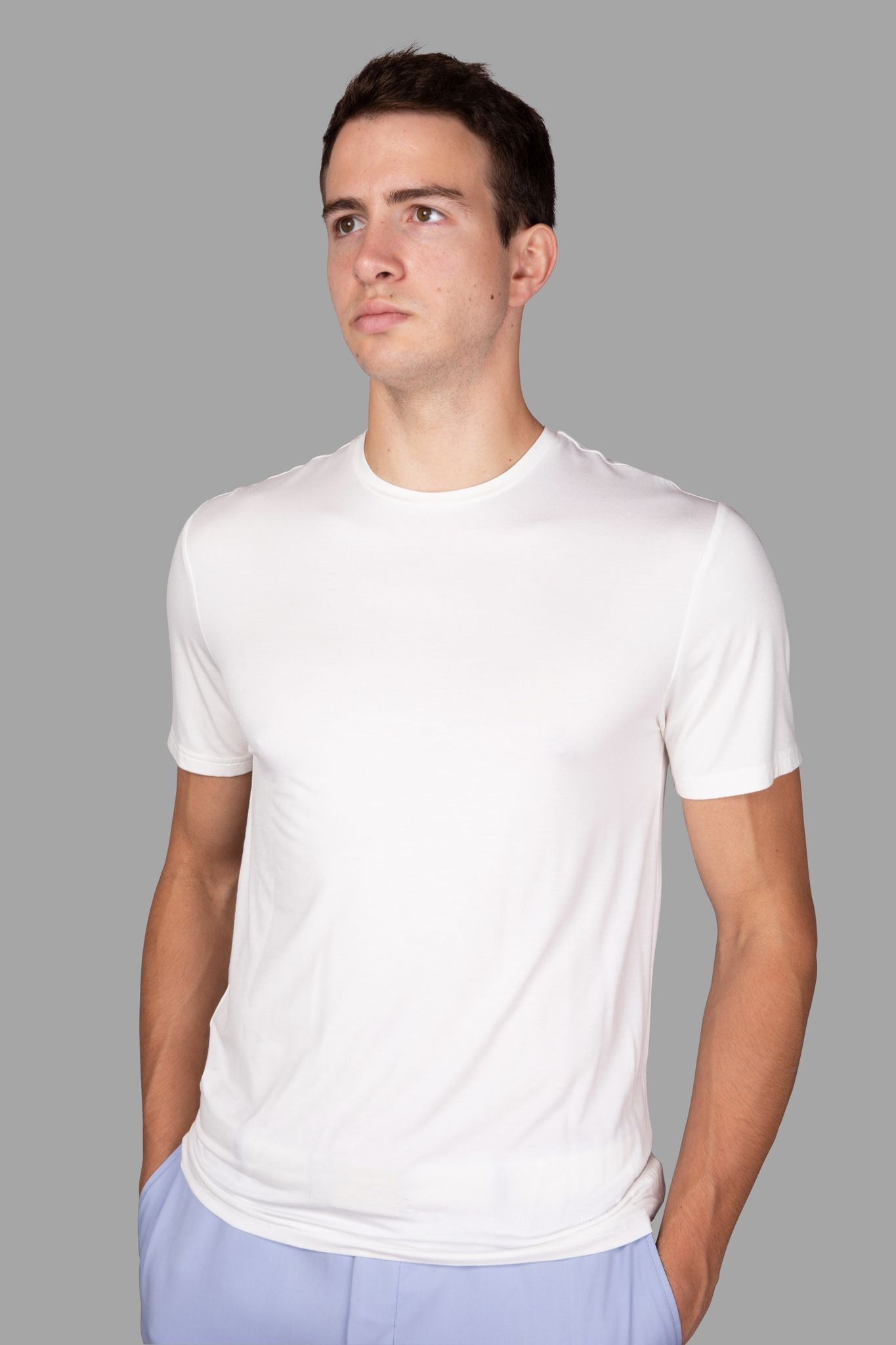STEEN | Men's White Bamboo T-Shirt
