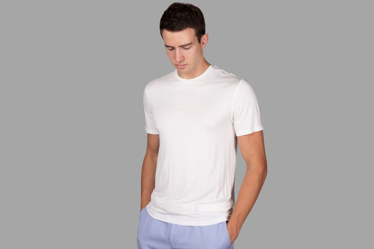 STEEN | Men's White Bamboo T-Shirt