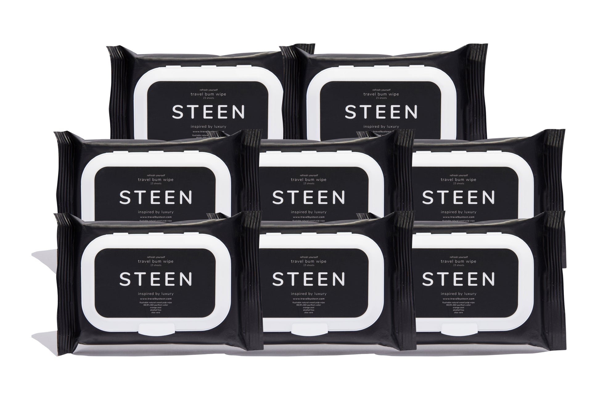 STEEN | Travel wipes Set of 8 pouches