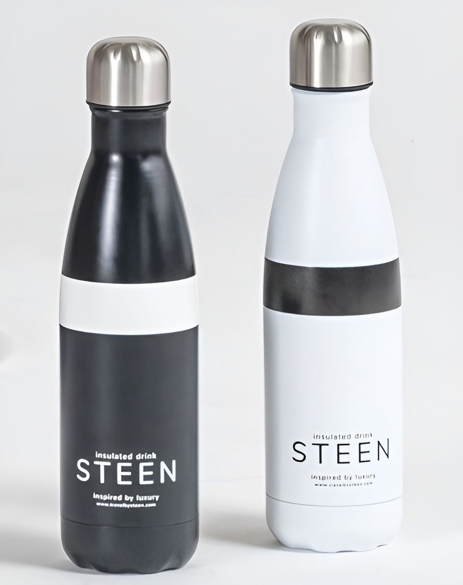 STEEN Reusable Insulated Stainless Steel Drinks Bottle Set of 2