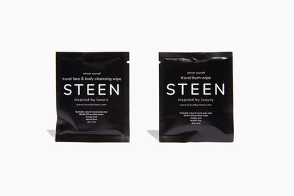 The STEEN Travel Cleansing Wipe Kit 