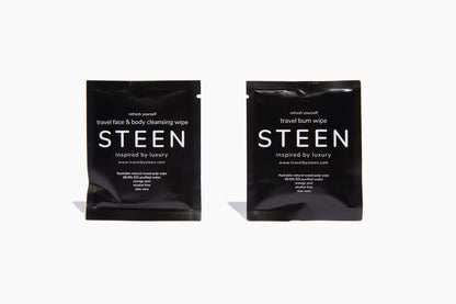 The STEEN Travel Cleansing Wipe Kit 80’s