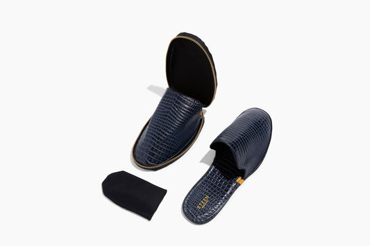 STEEN | luxury leather foldable travel slipper women's fashion