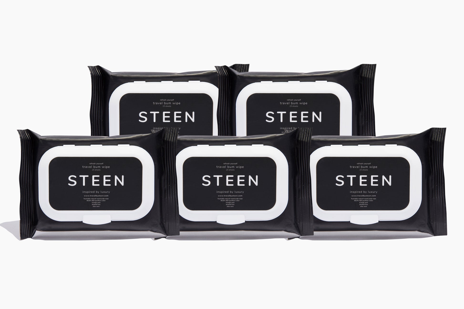 STEEN | Travel wipes Set of 5 pouches