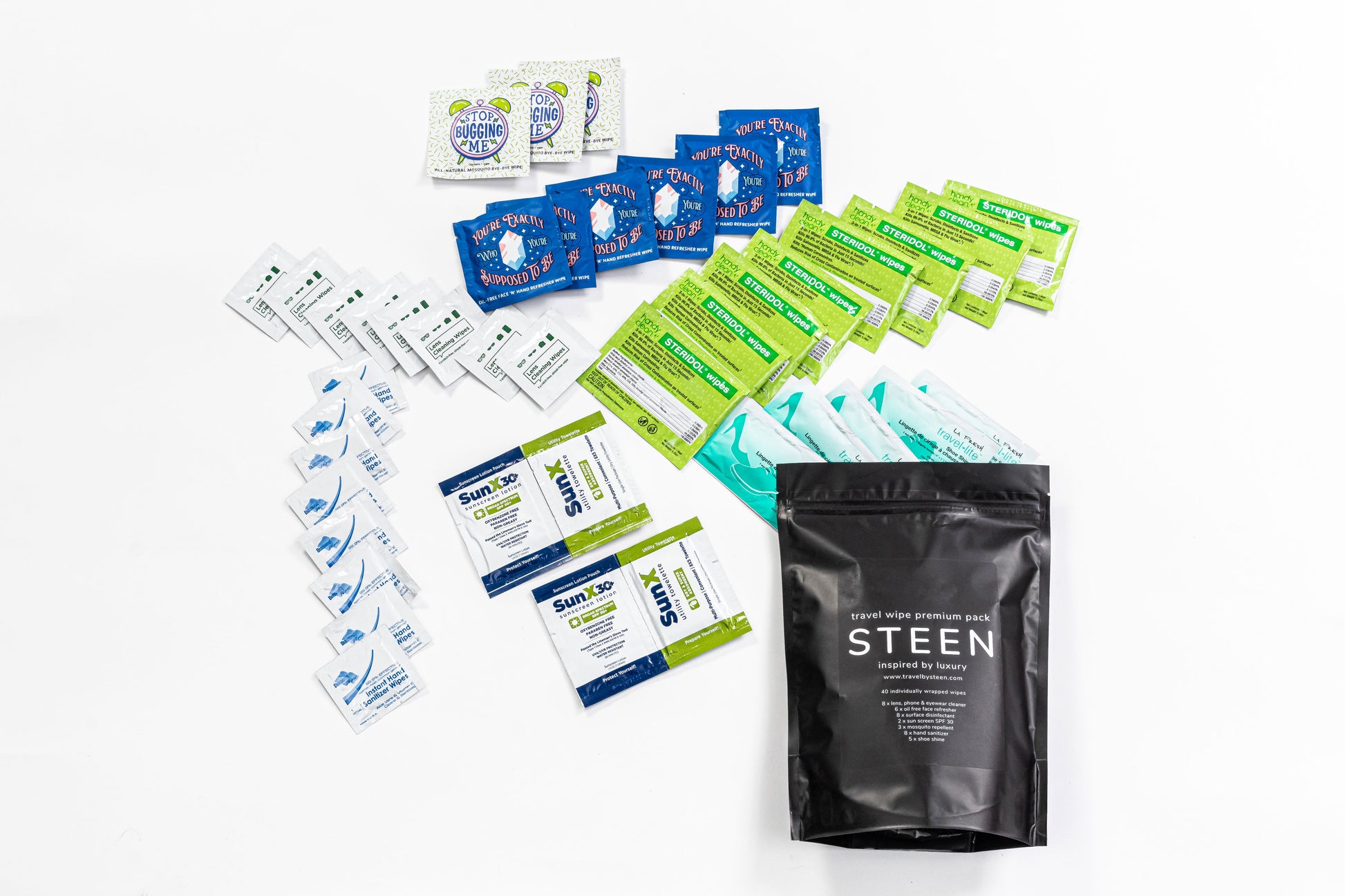 STEEN Travel Premium Wipe Pack